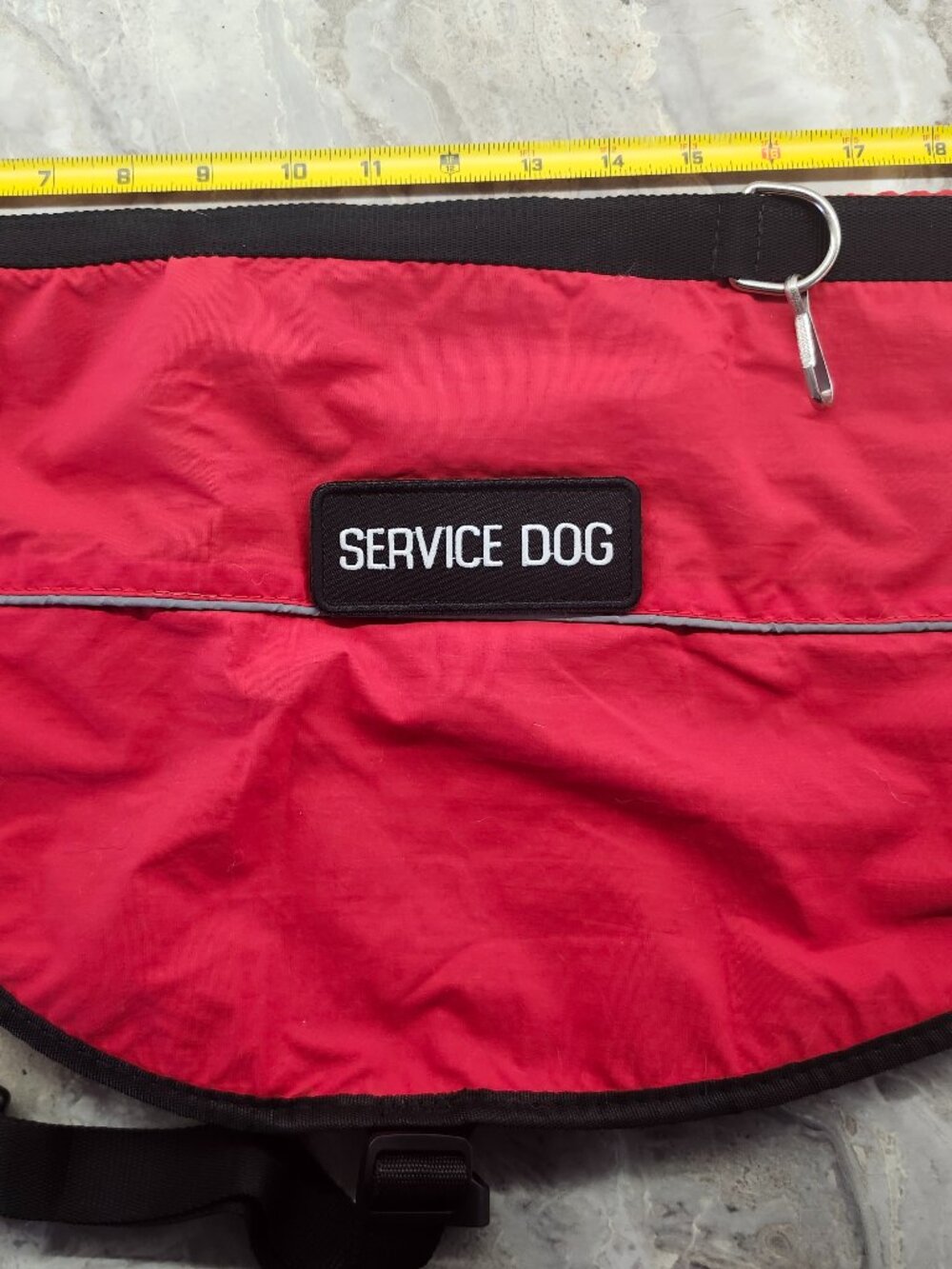 Red Service Dog Harness/Vest w/ 50x Official ADA Info Cards